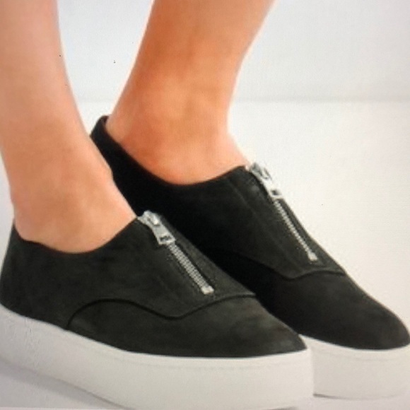 vince black suede sneakers